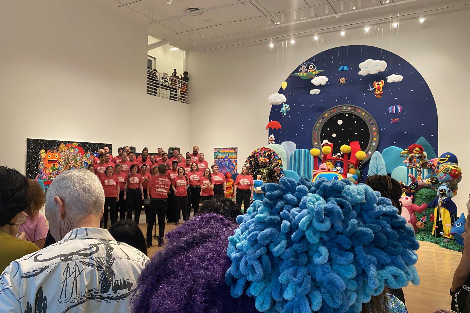 Pride Chorus Houston at the Moody, JooYoung Choi Installation. 