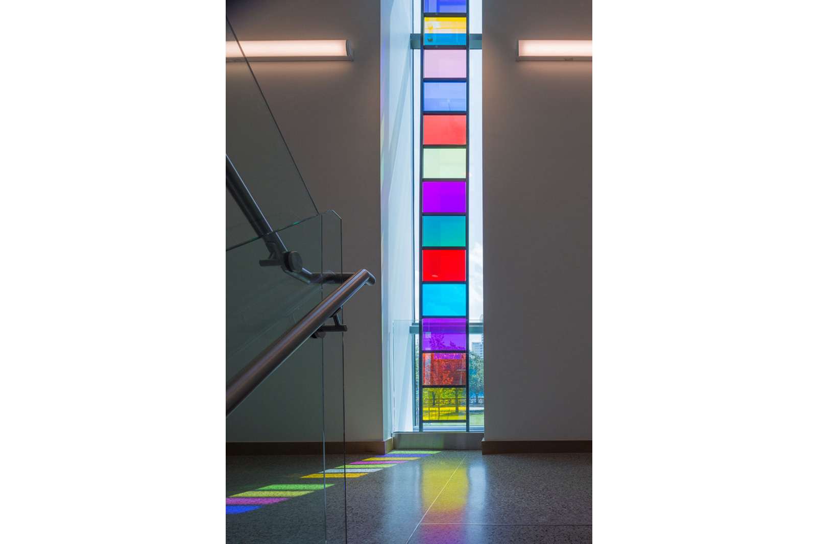 Stephen Dean, Ladder descending a staircase, 2014. Photo: Nash Baker