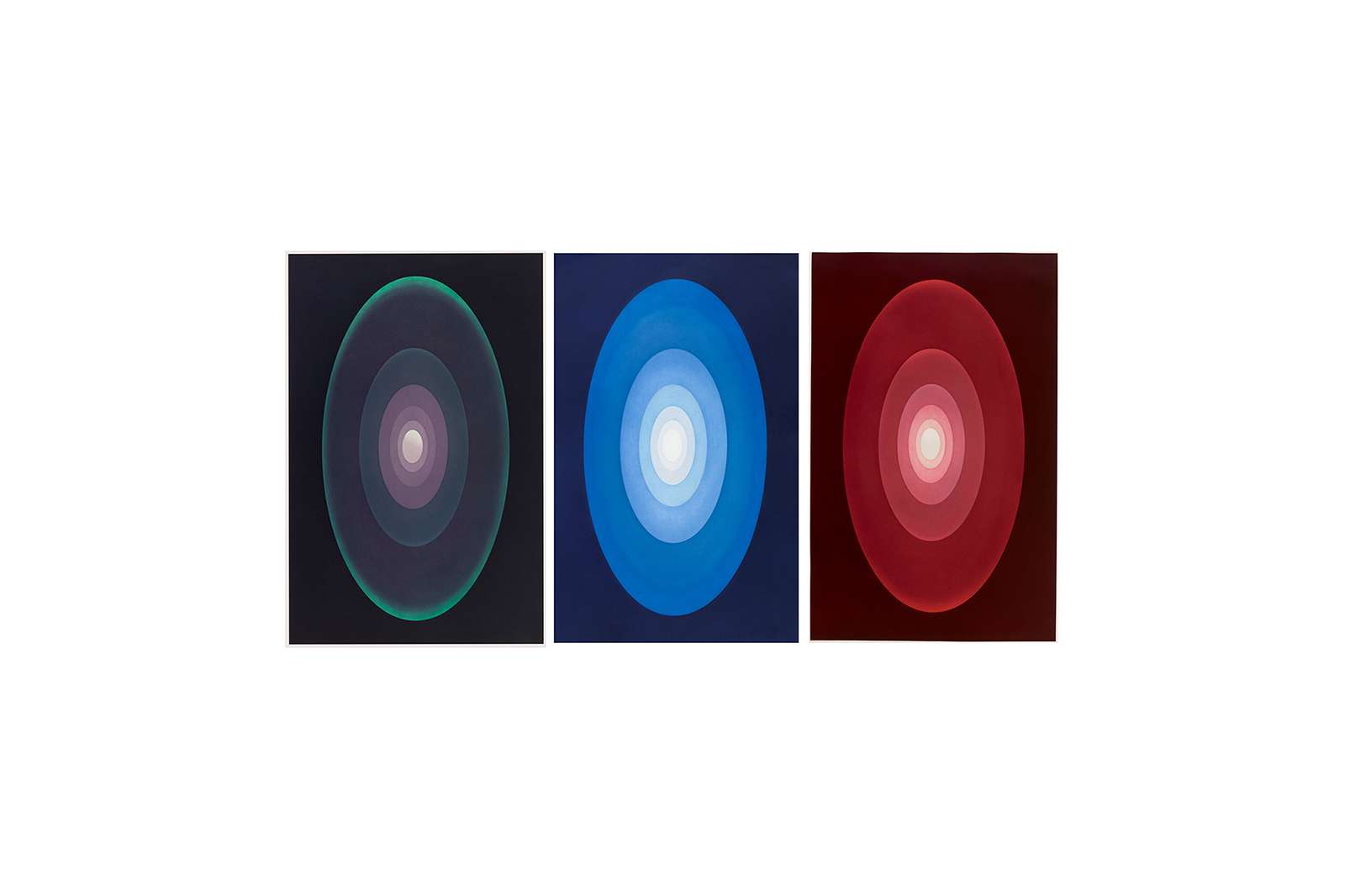 James Turrell, Suite from Aten Reign, 2014. Suite of three aquatints. 34 3/4 x 22 inches each. Edition of 30. 