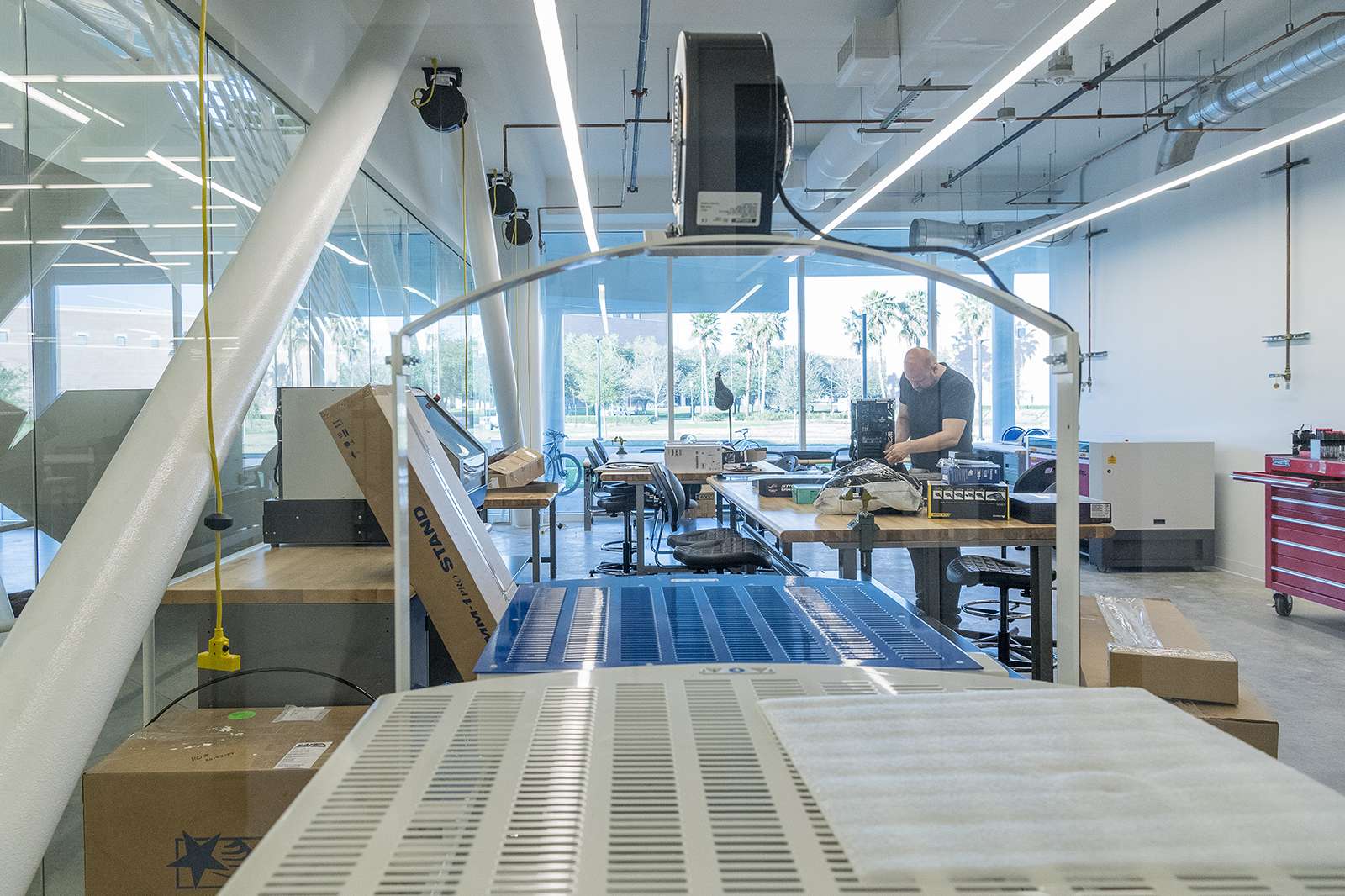 The rapid prototyping shop in the Moody Makerspace area. Photo: Nash Baker