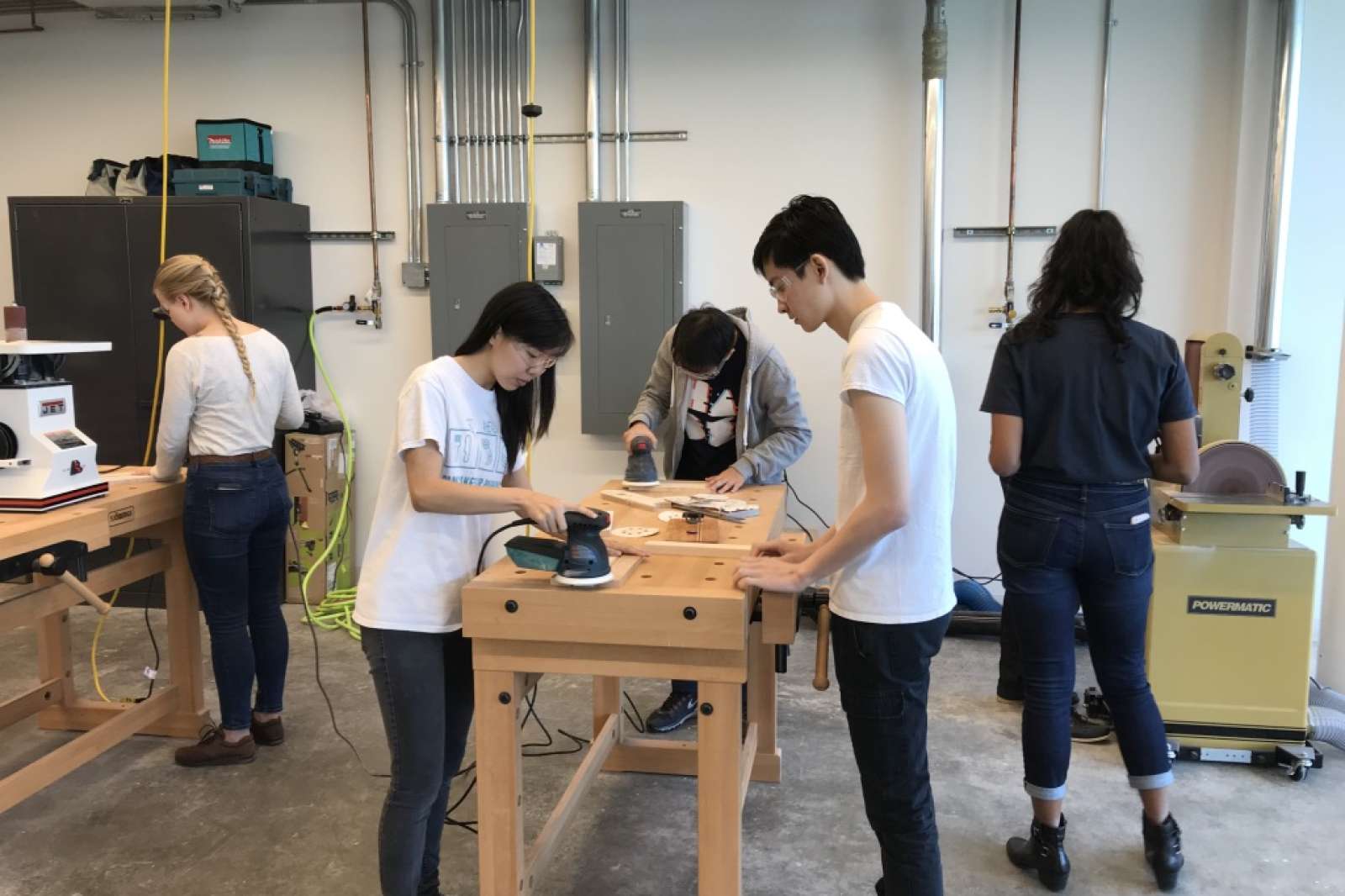 Rice students in the Moody Makerspace. Photo: David Krueger