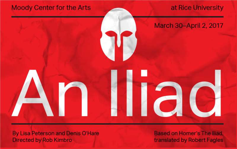 An Iiad, by Lisa Peterson and Denis O’Hare. Directed by Rob Kimbro. Starring Leon Ingulsrud as The Poet. Original music by Ben Morris