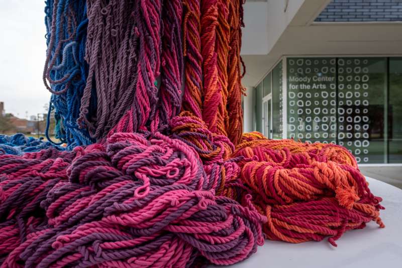 Sheila Hicks, 'The Questioning Column,' 2016. Acrylic fibers. Courtesy of the artist. Photo: Nash Baker